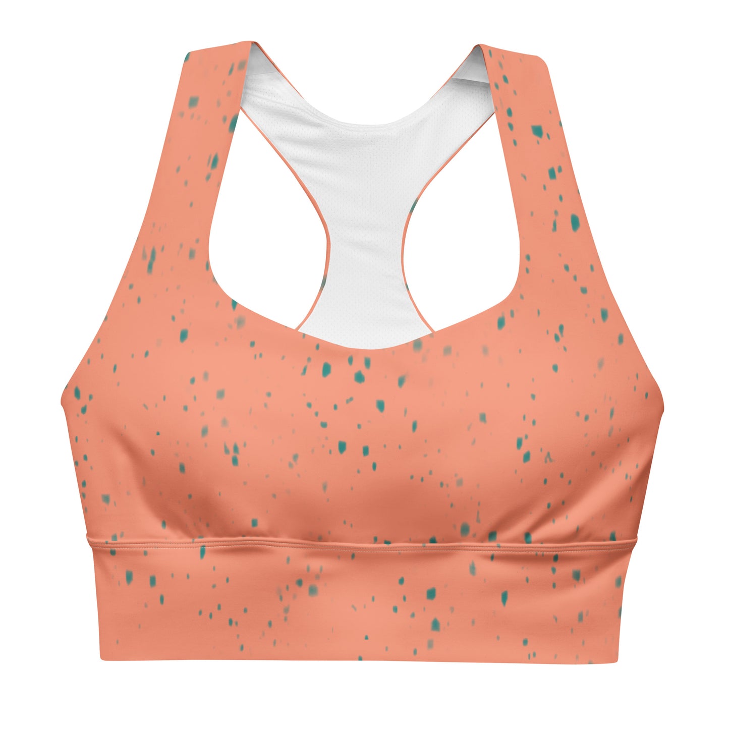 Just Peachy Spotted Longline Sports Bra
