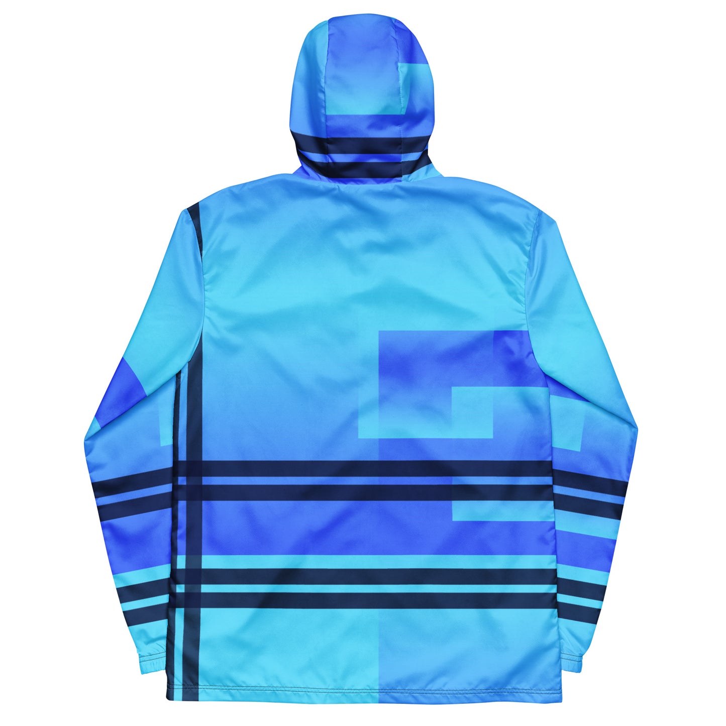 Blue Color-Block Men’s Windbreaker