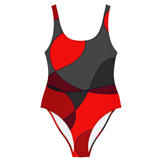 Mosaic Red One-Piece Swimsuit