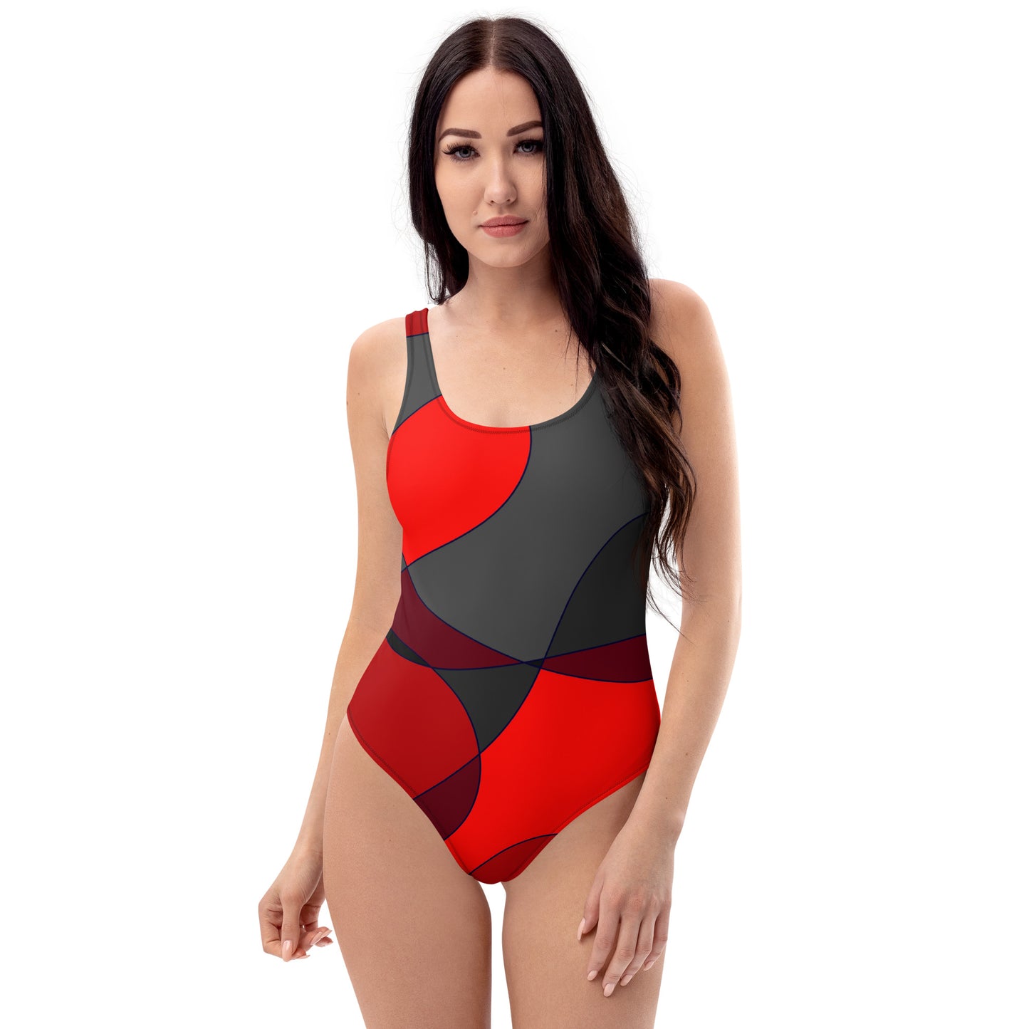 Mosaic Red One-Piece Swimsuit