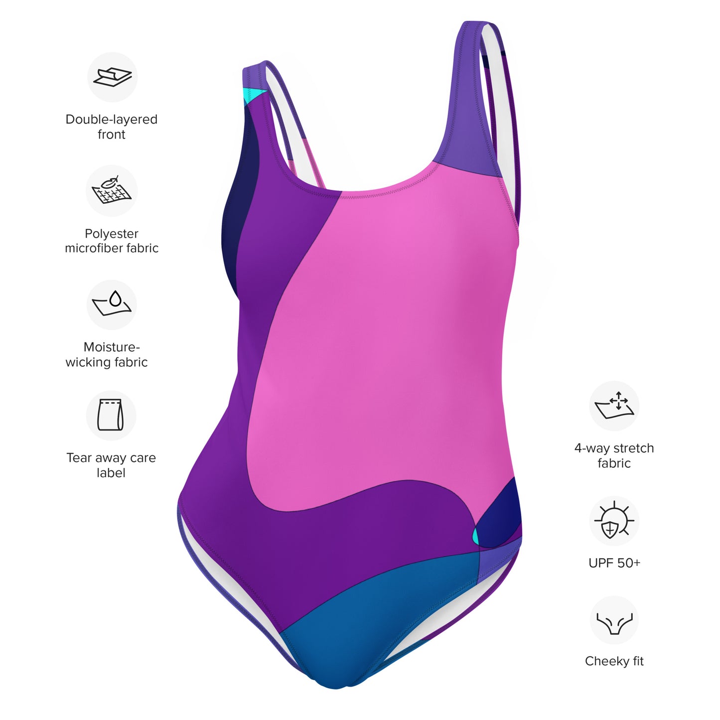 Mosaic Fuchsia One-Piece Swimsuit