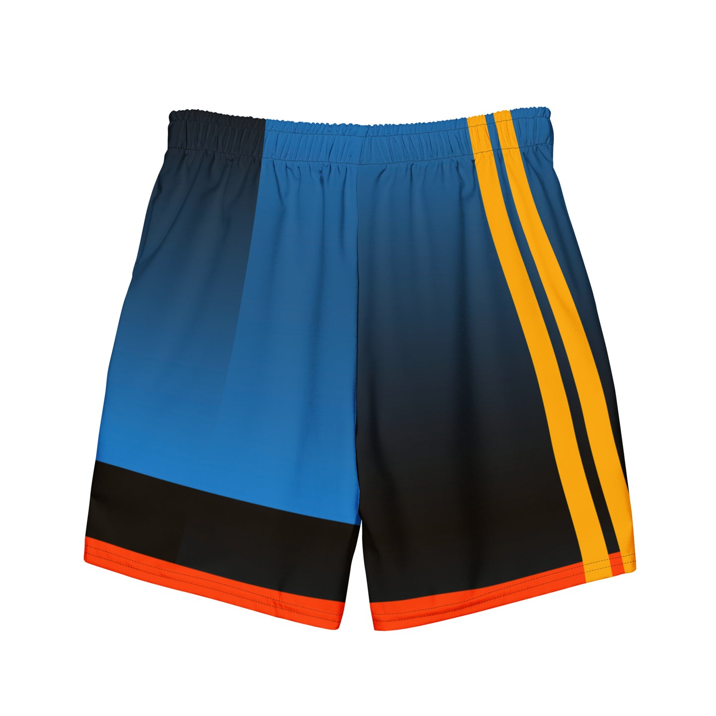 Navy Color-Block Men’s Swim Trunks