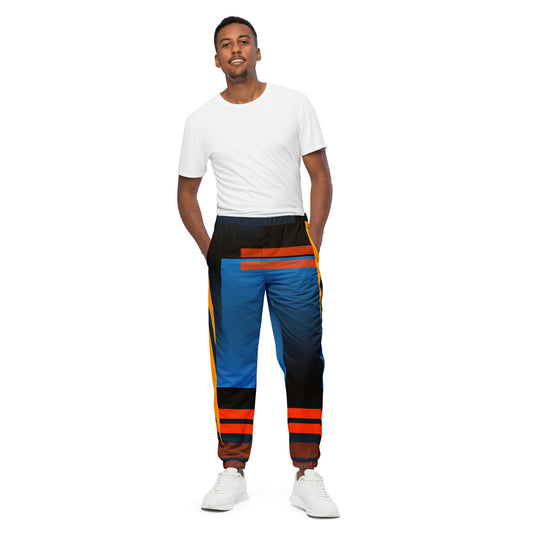 Navy Color-Block Unisex Track Pants