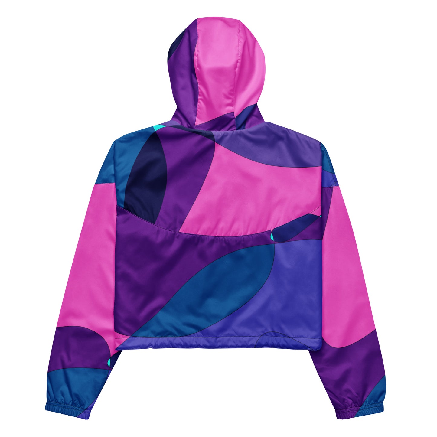 Mosaic Fuchsia Women’s Cropped Windbreaker