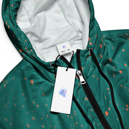 Just Emerald Spotted Women’s Cropped Windbreaker