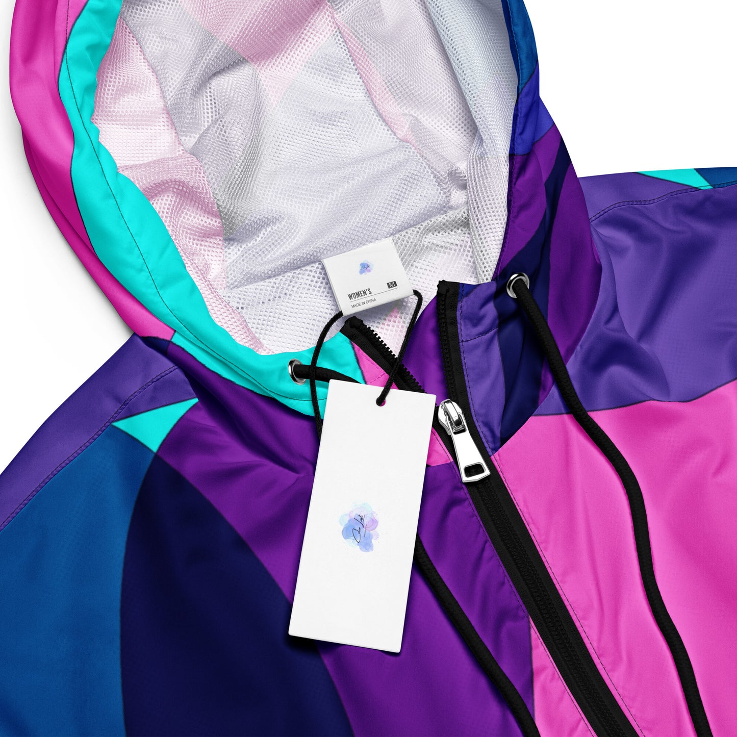 Mosaic Fuchsia Women’s Cropped Windbreaker
