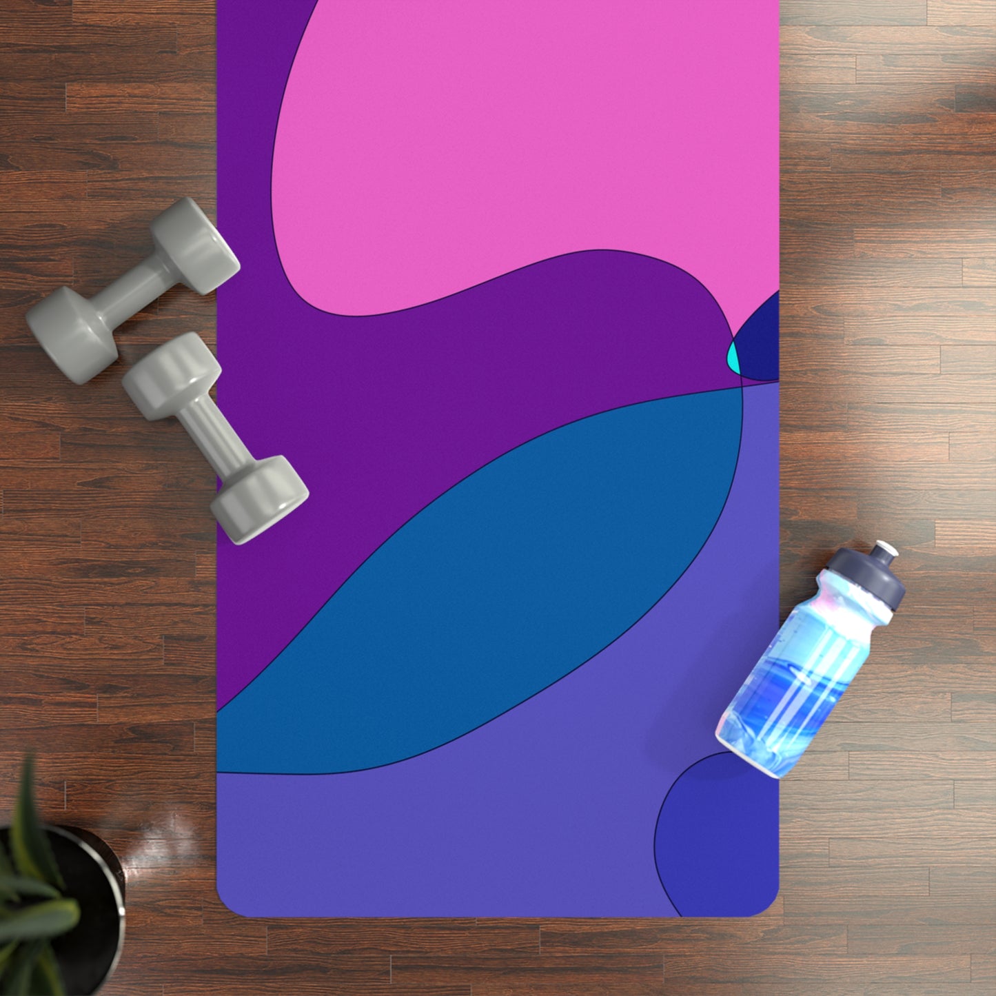 Mosaic Fuchsia Rubber Yoga Mat