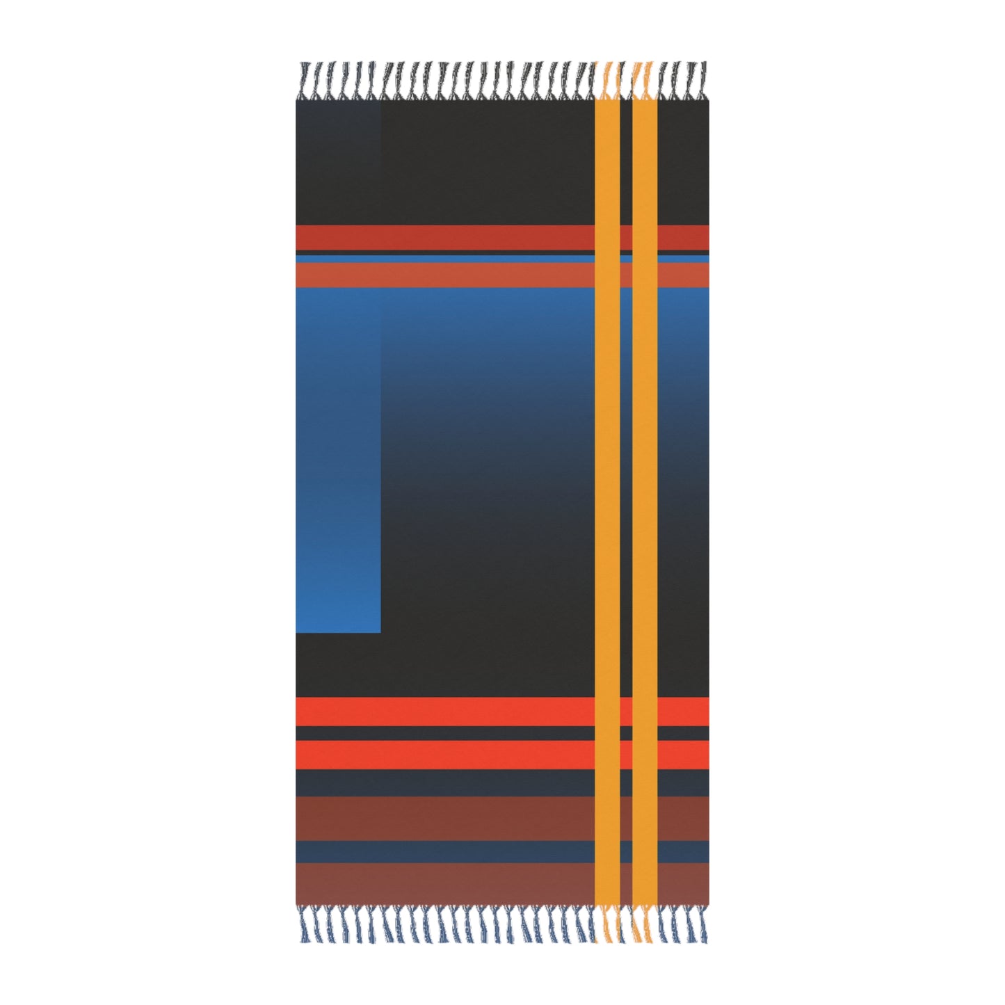 Navy Color-Block Boho Beach Cloth