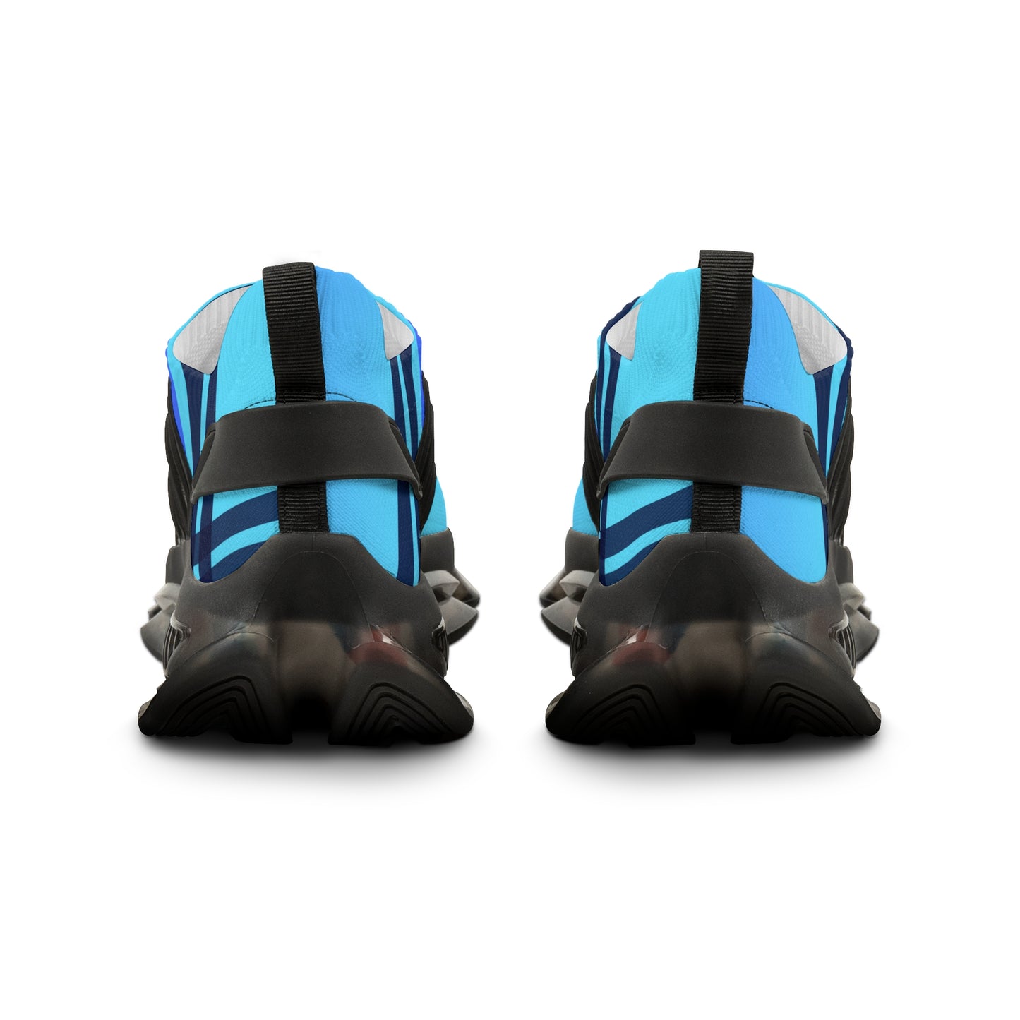 Blue Color-Block Men's Mesh Sneakers