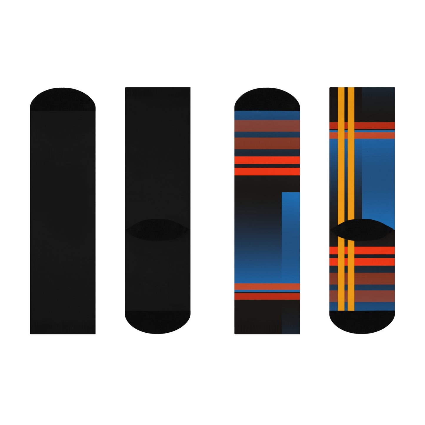 Navy Color-Block Cushioned Crew Socks