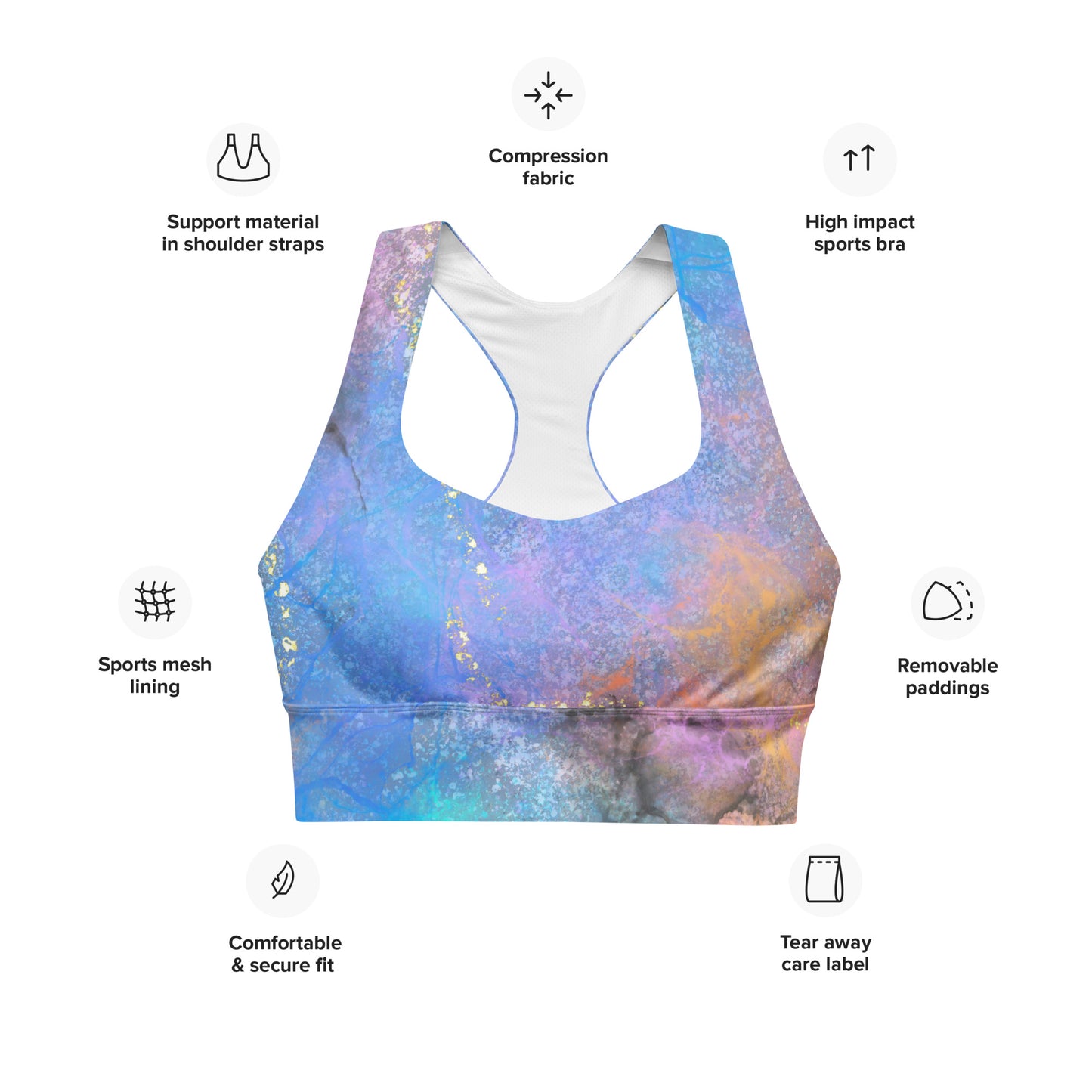 Starburst Longline Sports Bra