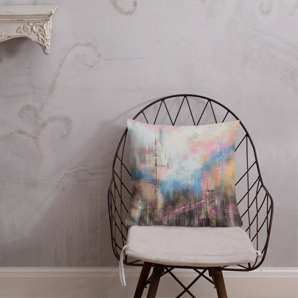 Pink Haze Throw Pillow