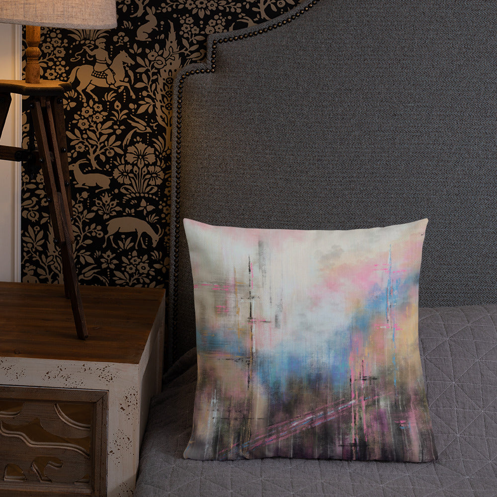 Pink Haze Throw Pillow