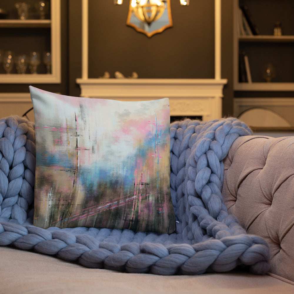 Pink Haze Throw Pillow