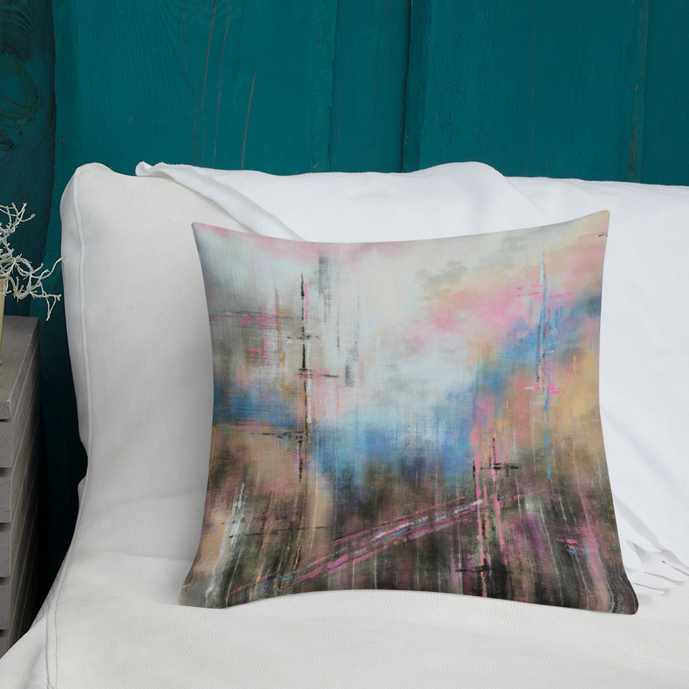 Pink Haze Throw Pillow