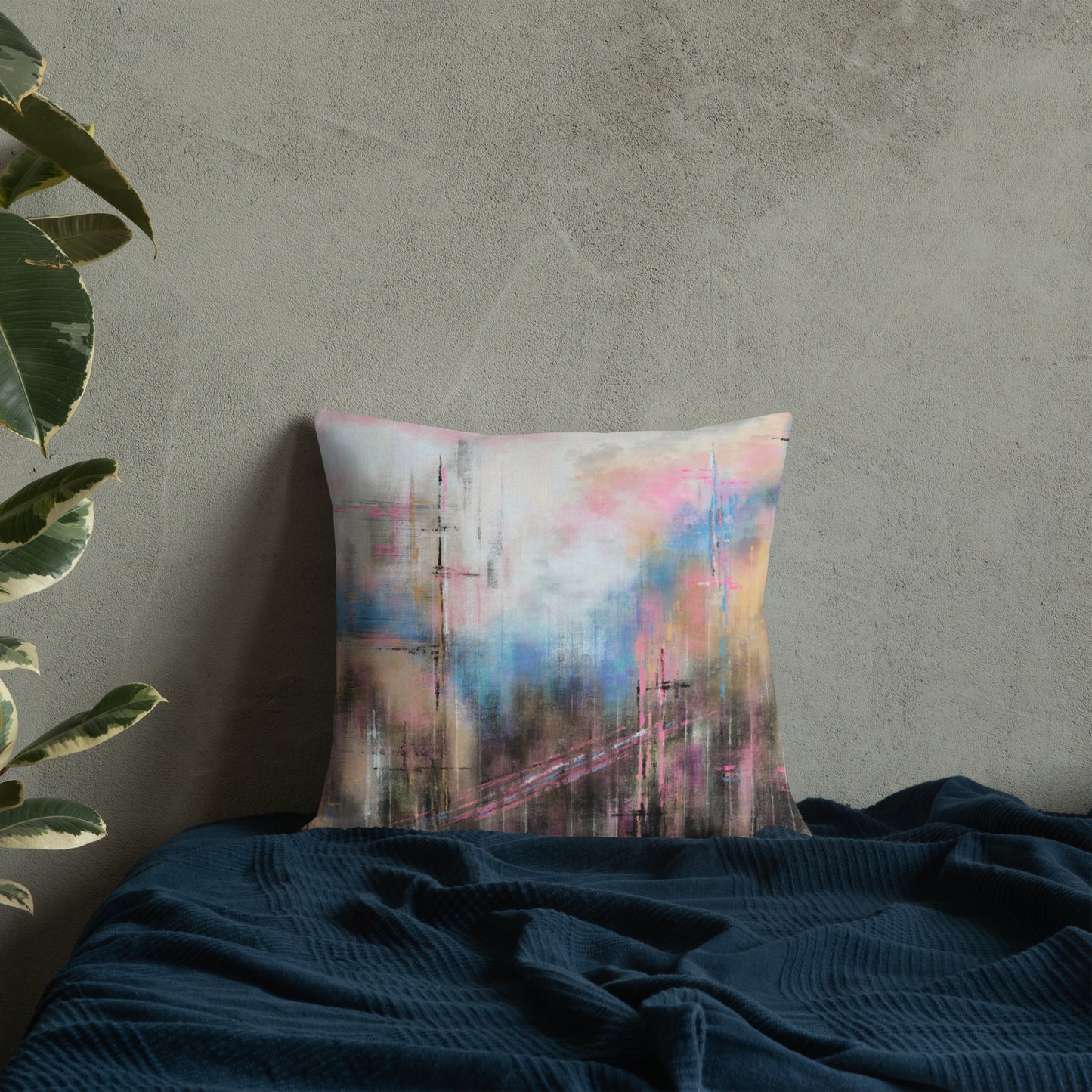 Pink Haze Throw Pillow