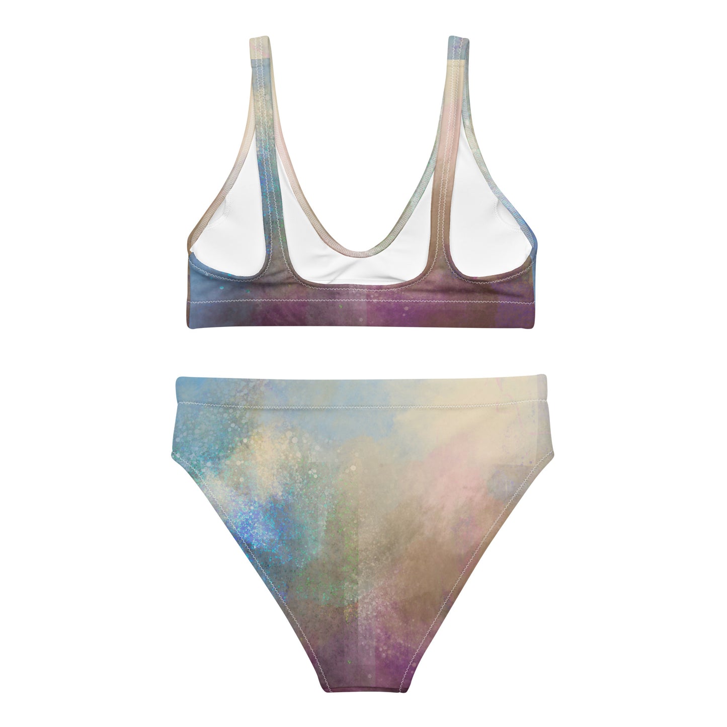Digital Tie Dye High Waisted Bikini