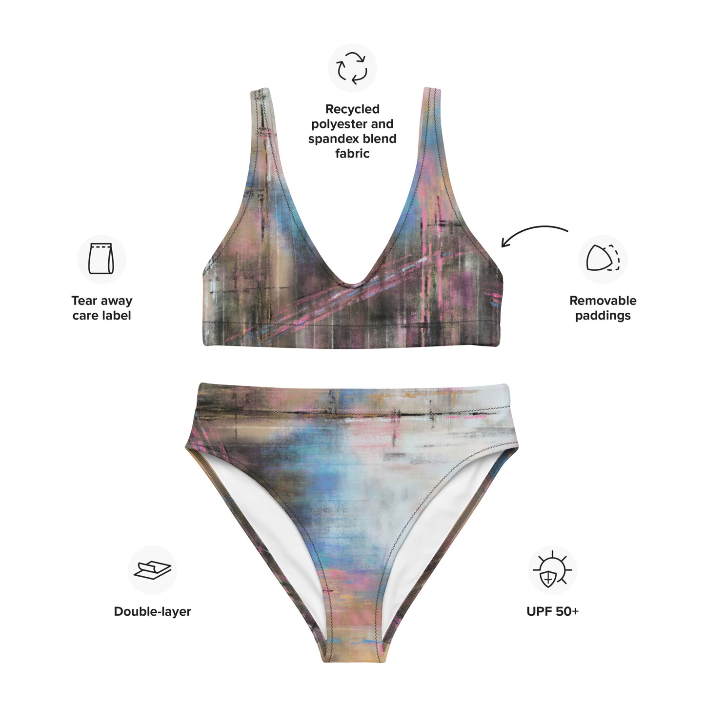 Pink Haze High Waisted Bikini