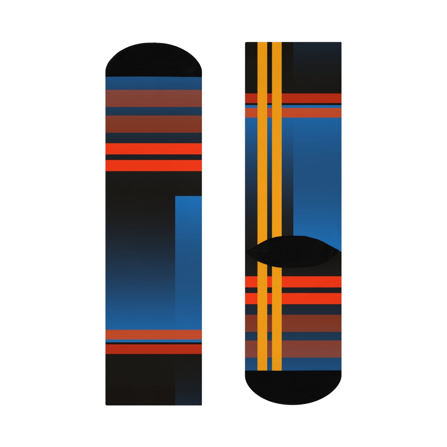 Navy Color-Block Cushioned Crew Socks