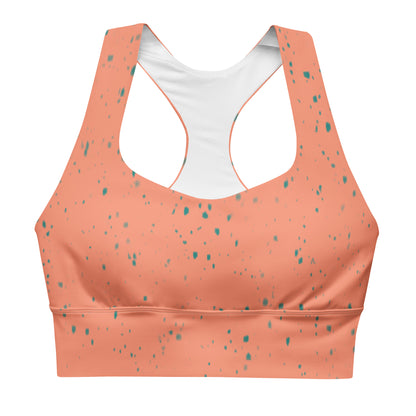 Just Peachy Spotted Longline Sports Bra