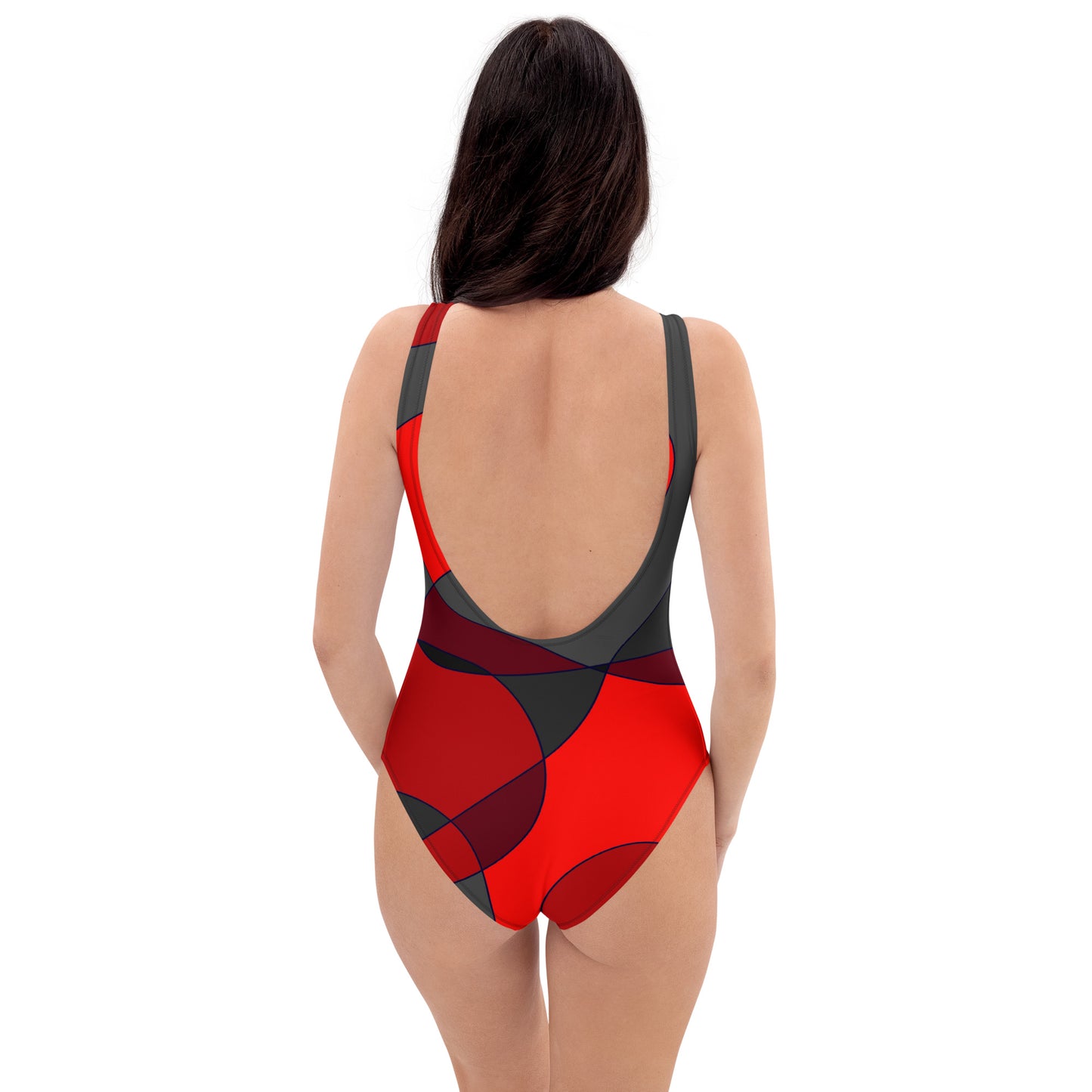Mosaic Red One-Piece Swimsuit