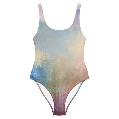 Digital Tie Dye One-Piece Swimsuit