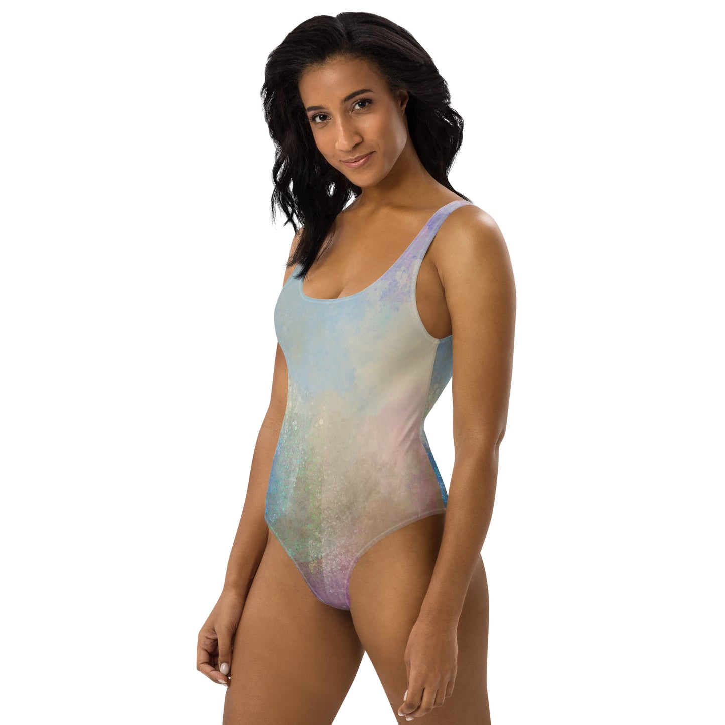 Digital Tie Dye One-Piece Swimsuit